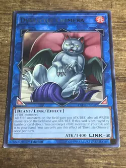 1ST EDITION DUELITTLE CHIMERA 1996 EXFO-EN050 YUGIOH CARD (LP/MP) - Image 1