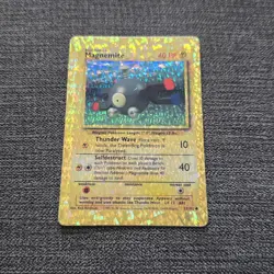 Magnemite 53/102 Prism HOLO Base Set Vending Golden Sticker Vintage Pokemon Card - Image 1