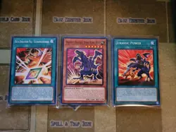 YUGIOH DOUBLE-HEADED DINO KING REX + BETA EVOLUTION PILL + JURASSIC POWER DUNE - Image 1
