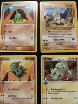 Pokemon TCG: Vintage/Ex Era 4 Card Larvitar Non Holo Lot - Image 1