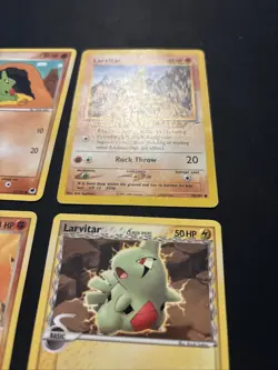 Pokemon TCG: Vintage/Ex Era 4 Card Larvitar Non Holo Lot - Image 4
