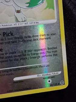 Smeargle Lv.31 66/132 Diamond & Pearl Reverse Holo Pokemon Card LP - Image 4