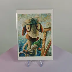 SMEARGLE POSTCARD POKEMON 2023 VINCENT VAN GOGH SELF-POTRAIT AS A PRINTER - Image 1