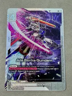 Gundam Card Game Aile Strike Gundam SP ST04-001 LR+ GD04 Phantom Aria Alt Art - Image 1