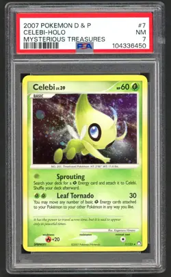 Pokemon Card - PSA 7 Celebi 7/123 - D&P Mysterious Treasures - NM - PSA7 - Image 1