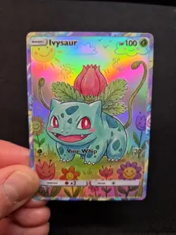 Ivysaur Full Art Gold Rainbow Holo Cute Garden Custom Promo Art Card - Image 1