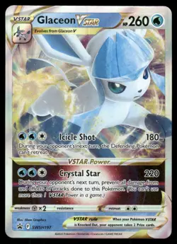 Pokemon Cards Glaceon VSTAR SWSH197 Sword & Shield Promo Holo Promo NM - Image 1