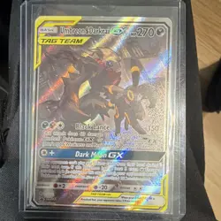 Umbreon & Darkrai GX TAG TEAM Pokemon Card SOME DAMAGE, MAINLY JUST BACK SIDE - Image 1