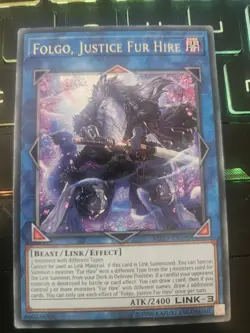 MP19-EN190 Folgo Justice Fur Hire Silver Rare Unlimited YuGiOh Card - Image 1