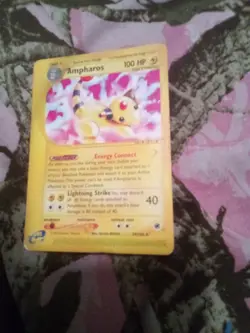 Pokemon TCG Ampharos Card 34/165 Expedition Base Set Regular Rare MP - Image 1