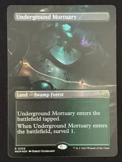 1x MTG Underground Mortuary (Borderless, Foil) - Murders at Karlov Manor (MKM) - Image 1