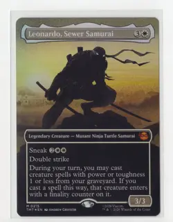MTG Leonardo, Sewer Samurai 215 Borderless Foil Teenage Mutant Ninja Turtles Nm - Image 1