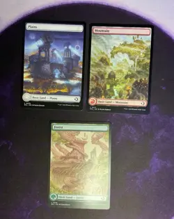 MTG * Full Art Land (Forest, Mountain, Plains) Lorwyn Eclipsed * 1X Each * NM - Image 1