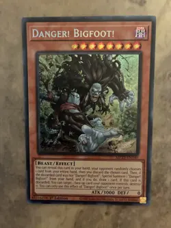 Yugioh! TCG - Danger! Bigfoot!- Prismatic Secret Rare -2025 Mega-Pack MP25-EN140 - Image 1