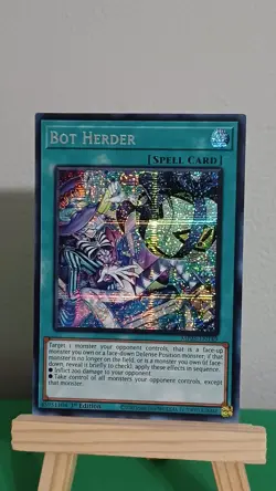 2025 Yugioh Bot Herder Spell Card MP25-EN149 Prismatic Secret Rare 1st Edition - Image 1