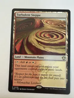 Turbulent Steppe #58 (NM) Commander: Secrets of Strixhaven MTG - Image 1