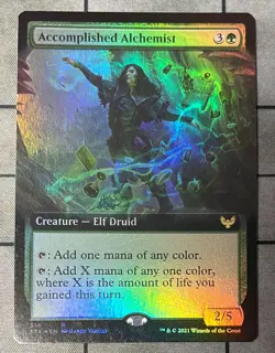 *foil* extended art ACCOMPLISHED ALCHEMIST 314 Strixhaven School of Mages MTG - Image 1