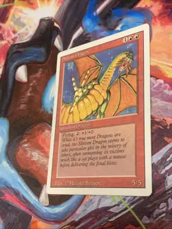 1994 Magic: The Gathering - Revised(3rd) - SHIVAN DRAGON - Vintage Rare - Played - Image 2