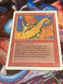 1994 Magic: The Gathering - Revised(3rd) - SHIVAN DRAGON - Vintage Rare - Played - Image 4