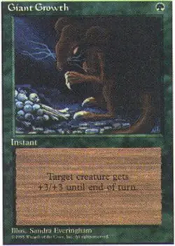 FBB Korean Giant Growth ~ Moderately Played 4th Edition Fourth Foreign Black Bor - Image 1