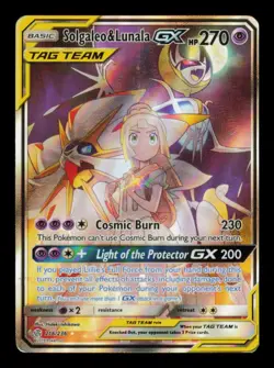 Pokemon Card Solgaleo & Lunala GX 216/236 Cosmic Eclipse Alt Art MP 2019 - Image 1