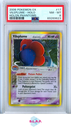 VILEPLUME POKEMON 17 2006 HOLON PHANTOMS HOLO ENGLISCH PSA 8 - Image 1