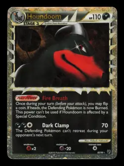 Pokemon Card Houndoom 82/90 HGSS Undaunted Holo Rare Foil Prime MP 2010 - Image 1