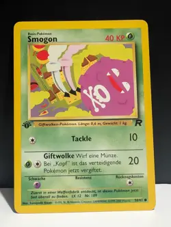 Pokemon Smogon 1.Edition 58/82, Rocket set, DE, Karte, TCG - Image 1