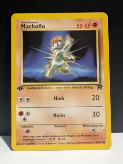 Pokemon Machollo 1.Edition 59/82, Rocket set, DE, Karte, TCG - Image 1