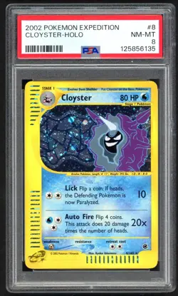Pokemon Card - PSA 8 Cloyster 8/165 - Expedition Base Set - NM-MT - PSA8 - Image 1