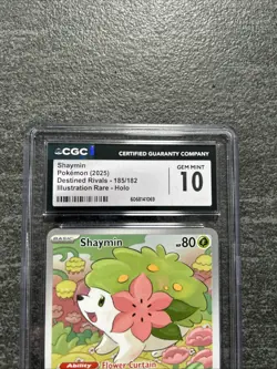 Pokemon Destined Rivals Shaymin - 185/182 Graded CGC GEM MINT 10 - Image 3