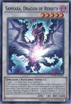 Yugioh! LP Samsara, Dragon of Rebirth - DUEA-EN052 - Super Rare - Unlimited Edit - Image 1