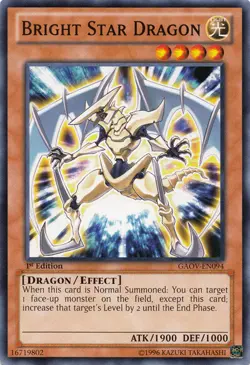 Yugioh! LP Bright Star Dragon - GAOV-EN094 - Common - Unlimited Edition Lightly - Image 1