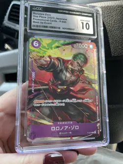 CGC GEM MINT 10 One Piece (2023) Japanese Roronoa Zoro P-045 Meetup Event - Image 1