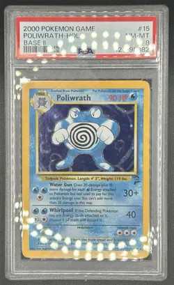 PSA 8 Poliwrath 15/130 SWIRL | Base Set 2 Holo | Vintage WOTC Pokemon Card - Image 4