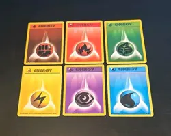 LP/MP Pokemon Base Set Complete Energy Card Lightning Fire Water Psychic 101/102 - Image 1