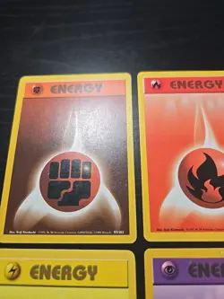 LP/MP Pokemon Base Set Complete Energy Card Lightning Fire Water Psychic 101/102 - Image 3