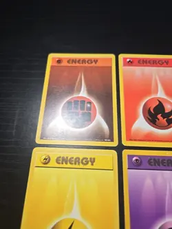 LP/MP Pokemon Base Set Complete Energy Card Lightning Fire Water Psychic 101/102 - Image 5