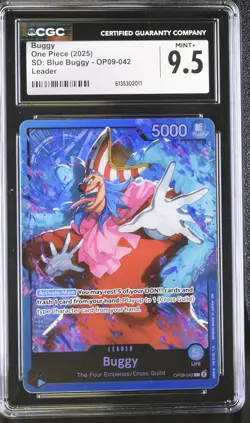 Buggy OP09-042 CGC 9.5 Mint+ Sd: Blue Buggy One Piece Card - Image 1