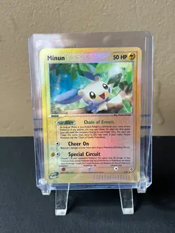 2003 Minun 7/97 Reverse Holo Rare Pokemon Card - Dragon Set - Image 1