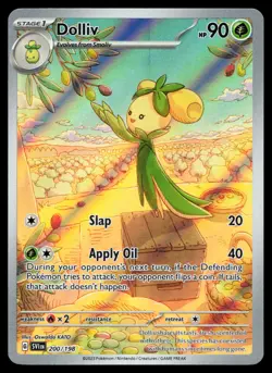 Dolliv 200/198 Scarlet & Violet Base Set Illustration Rare Holo Pokemon Card - Image 1