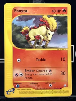Ponyta 102/147 EX Aquapolis E Series 2002 Pokemon Card - Image 3
