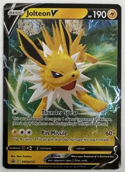Jolteon V SWSH151 SWSH Sword & Shield Black Star Promo Card Pokemon TCG - Image 1
