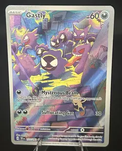 Pokemon TCG Gastly Illustration Rare IR Holo Card 177/162 Temporal Forces - Image 1