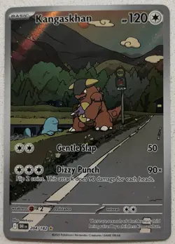 Pokemon Kangaskhan Holo TCG Illustration Rare Card 204/182 Sv10: Destined Rivals - Image 1
