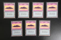 7 Island (V.1) Magic Card Lot Beta LEB MTG - Image 1