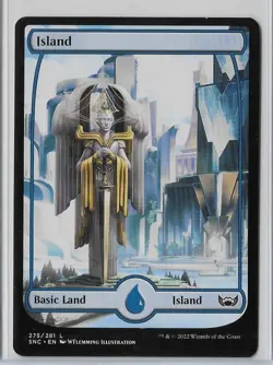 MTG Island Full Art Showcase Streets of New Capenna (SNC) Card #275/281 Unplayed - Image 1