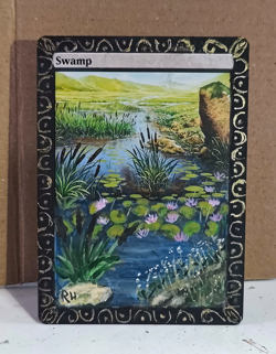 Swamp MTG Alter Art EDH Commander Magic The Gathering - Image 1