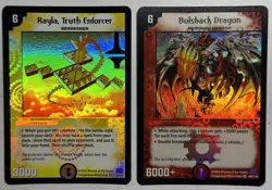 2004 Duel Masters DM-01 Bolshack Dragon 69/110 & Rayla, Truth Enforcer Cards - Image 1