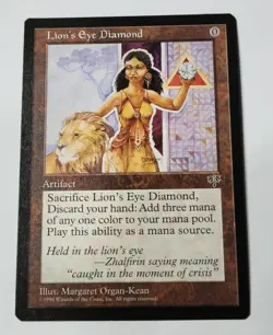 Lion's Eye Diamond 1996 Mirage MTG Magic: The Gathering - Never Played - Image 1